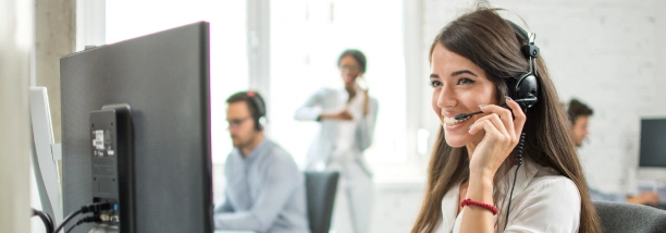 Escort Agency Customer service representative in the office