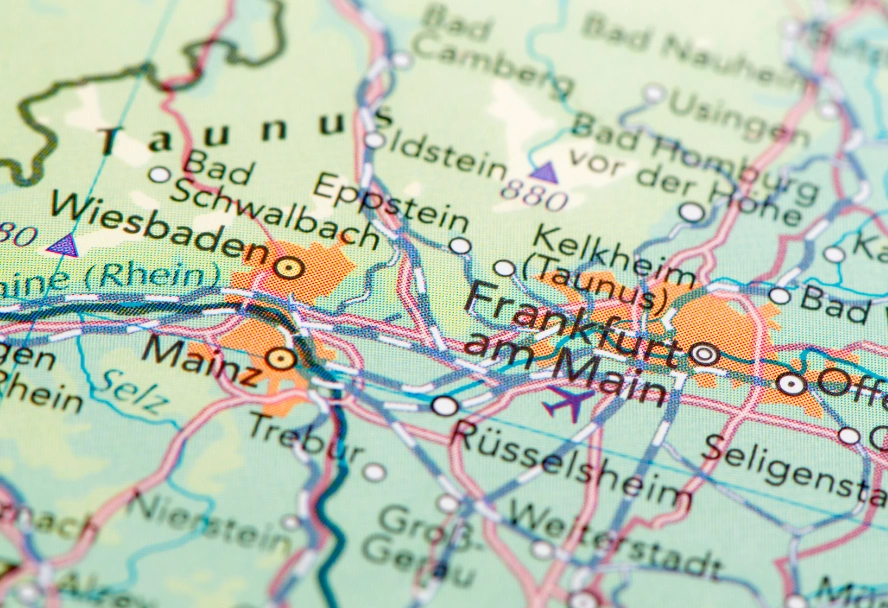 Landkarte von Frankfurt am Main