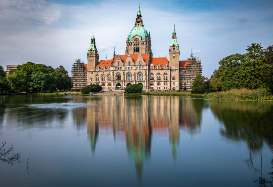 Castle in Hanover by the lake