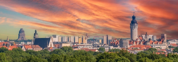 Skyline of the city of Leipzig
